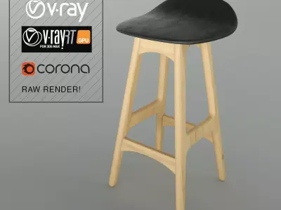 Wood Stool Free 3D model