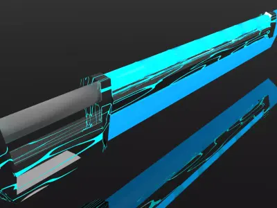 Plasma blade-Low Poly-PBR Low-poly 3D model