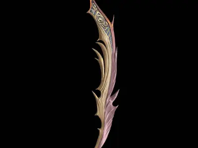Fantasy Throwing Knife Low-poly 3D model
