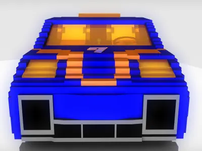 Minecraft Reverb Car 3D Model V1 Free 3D model