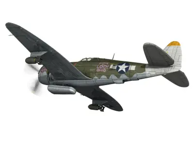 Republic P-47D Thunderbolt - Miss Mutt II 3D model