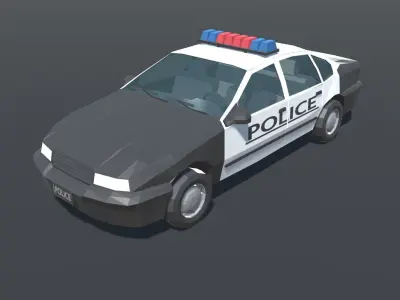 Police Vehicle Pack Low-poly 3D model