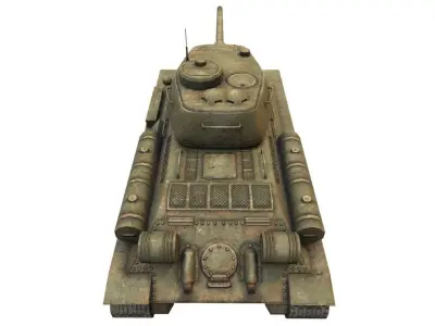 Tank T-34 Low-poly 3D model