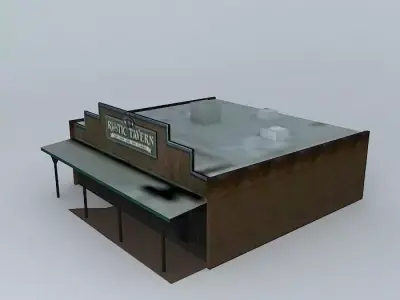 Victorville Rustic Tavern Wild West Style Low-poly 3D model
