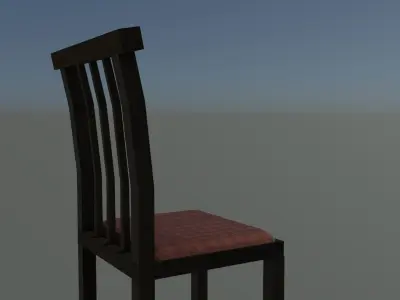 chair wooden Free 3D model 2