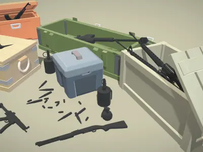 Free Pack - Weapon Crate Free low-poly 3D model