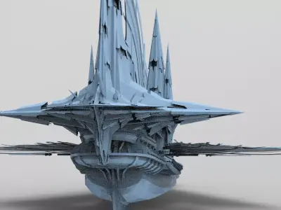 Sci fi Mongol pirate Lord ship 3D model