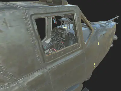 KA -50 helicopter Low-poly 3D model