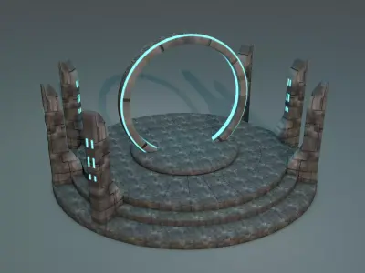 Portal Low-poly 3D model get