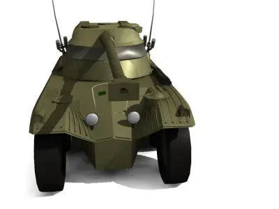 EBR-75 Reconnaissance Vehicle Low-poly 3D model