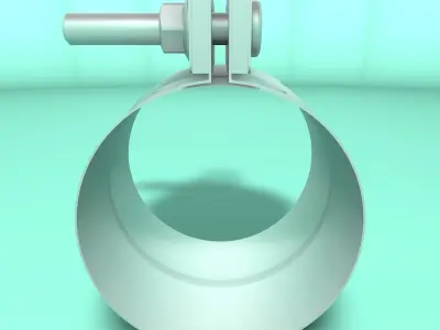 Tube clamp and adapter 3D model