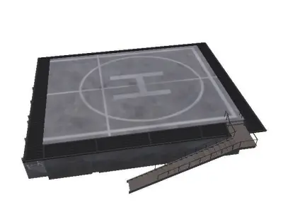 Free Helipad Game Ready Free low-poly 3D model