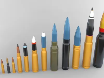 Bullets military 3D model