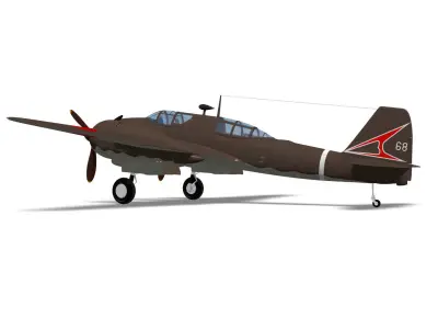 Kawasaki Ki102 otsu 3D model