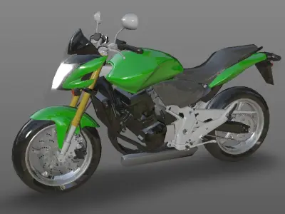 Honda Horrnet 3d Bike Model Game Ready Asset Low-poly 3D model