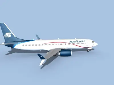 Boeing 737-800 Max Aero Mexico 3D model