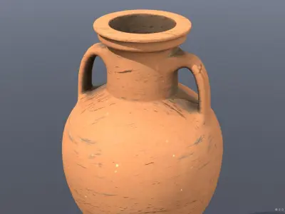 Dressel-28 type Amphora Low-poly 3D model