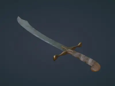 Persian Scimitar Low-poly 3D model