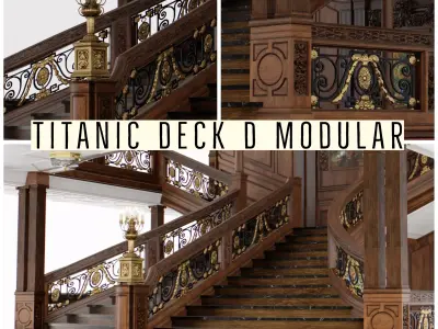 Titanic - Interior - Assets Pack Low-poly 3D model