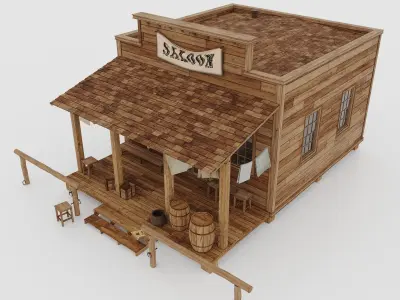 Wild West Saloon 3D model