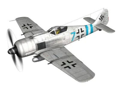 Focke Wulf - FW190 A9 - Blue 7 3D model