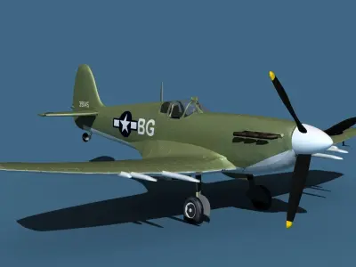 Supermarine Spitfire Mk5C V09 USAAF 3D model