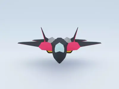 AirCraft Stylized Lowpoly Free low-poly 3D model