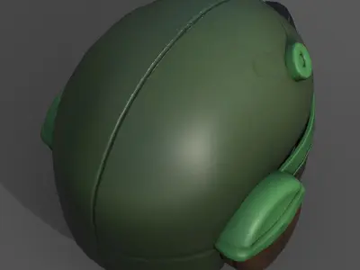 Helmet scifi fantasy futuristic military combat Low-poly 3D model