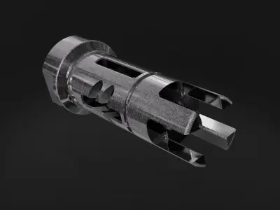 muzzle brake double lift 3D model