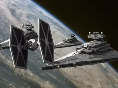 Star Wars Imperial Tie Fighter Low-poly 3D model