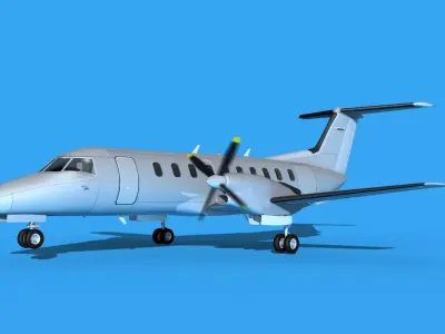 Embraer EMB120 Bare Metal 3D model