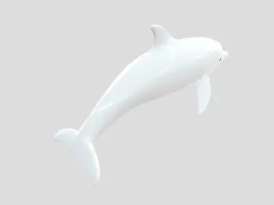 Dolphin Realistic Animated Low-poly 3D model