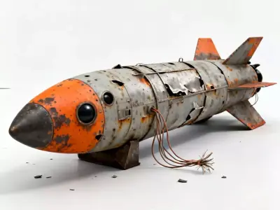 Scrapped Orbiters Realistic Ruined Rocket And Tactical Missile C 3D Model Pack