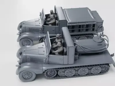 Sd Kfz 11-2 Decontamination and Sd Kfz 11-3 Chemical warfare 3D print model