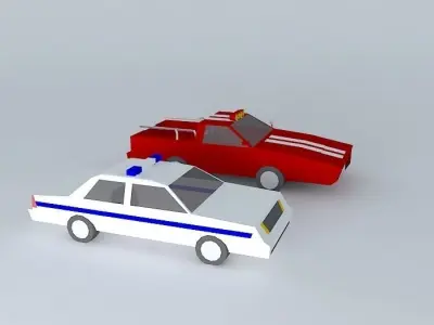 pick up muscle car Free 3D model