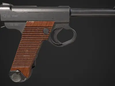 Type 14 Pistol Low-poly 3D model