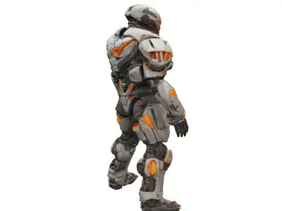 scifi morphed cyborg from dead space extremely detailed hyper... 3D model purchase