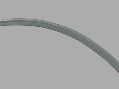 Car Spoiler 022 Low-poly 3D model