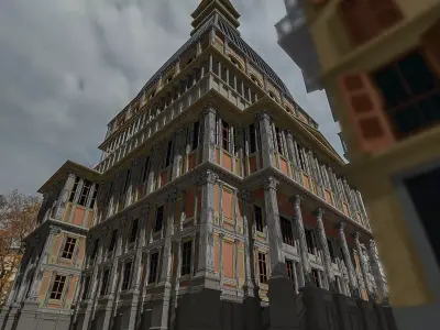 Torino Mole Antonelliana For 3d printer Low-poly 3D model