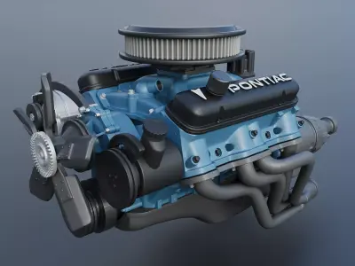 Pontiac 455 V8 Engine 3D print model