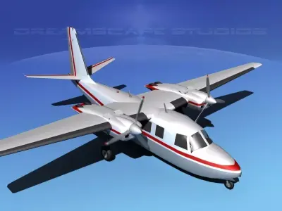 Rockwell Aero Commander 560 V01 3D model