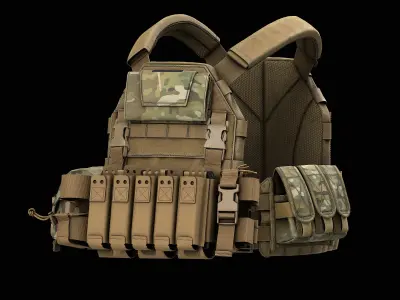 TYR Tactical PICO DSX Assaulter Plate Carrier V3 Low-poly 3D model