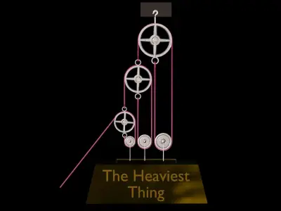 Mechanical Pulley Animated 9 3D model