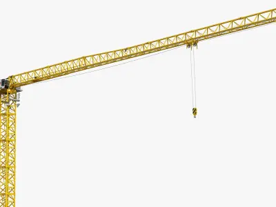 Tower Crane Liebherr 250 EC-B Litronic Rigged 3D model