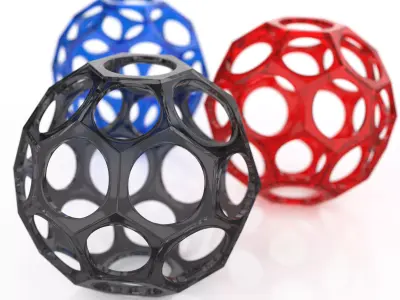 Hexagon ball 3d Free 3D model