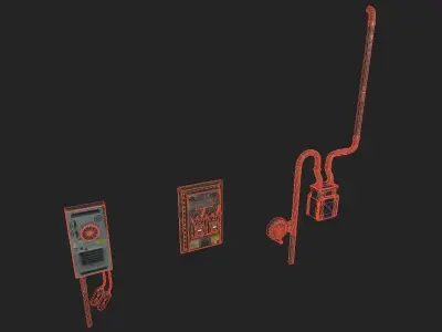 Electrical Panels Prop Pack Low-poly 3D model