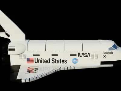 Space Shuttle Low-poly 3D model