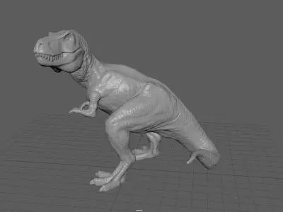 Tyranossaurus Rex sculpture Low-poly 3D model
