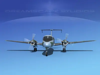 Beechcraft C-12J Huron EAF 3D model