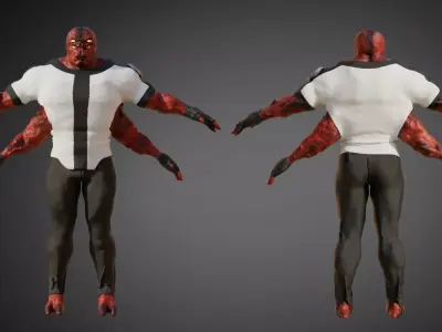 Four Arms Alien from Ben 10 Realistic Sci-Fi Character  3D model